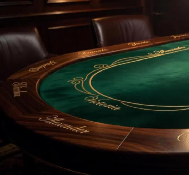 Personalizowany stół pokerowy wykonany na indywidualne zamówienie klienta